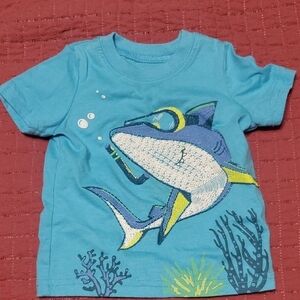 🐻 Carter's Blue and Yellow Shark Tee